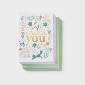 NEW Spritz 2Pk of 24 (48 Total) Thank You Woodland Creatures Cards & Envelopes